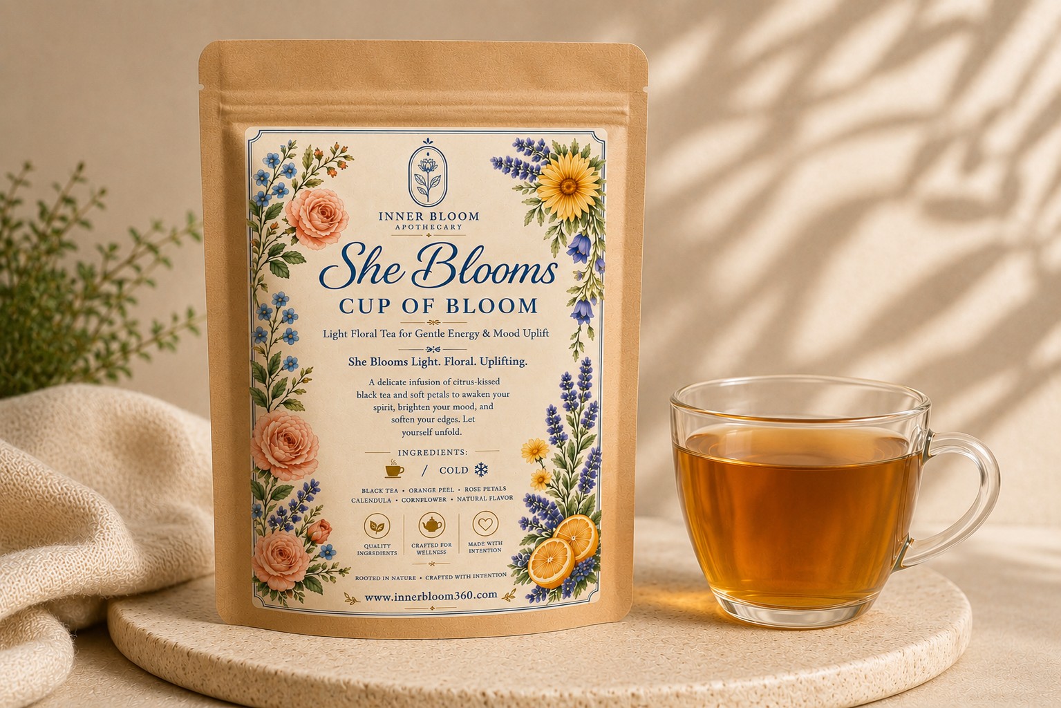 Cup of Bloom front label