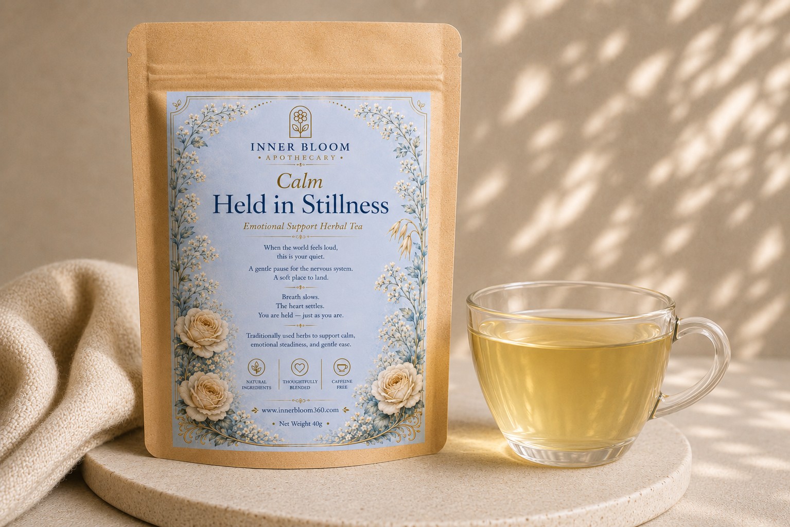 Held in Stillness front label